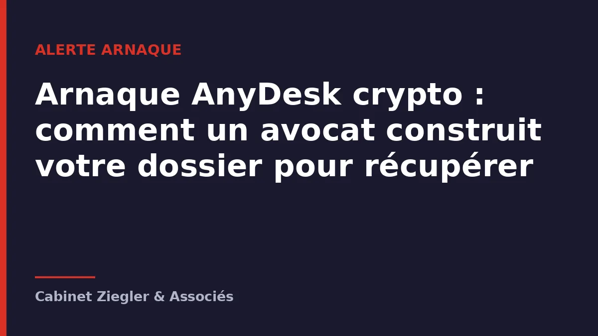 Arnaque AnyDesk crypto