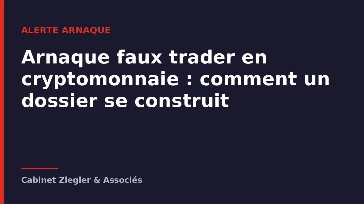 Arnaque faux trader en cryptomonnaie