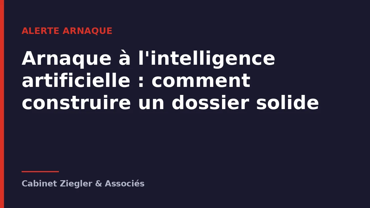 Arnaque à l’intelligence artificielle : comment construire un dossier solide pour récupérer son argent