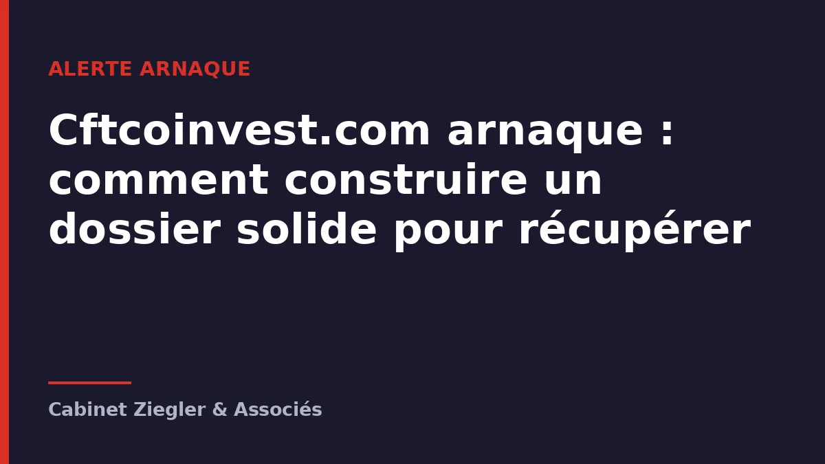 Cftcoinvest.com arnaque