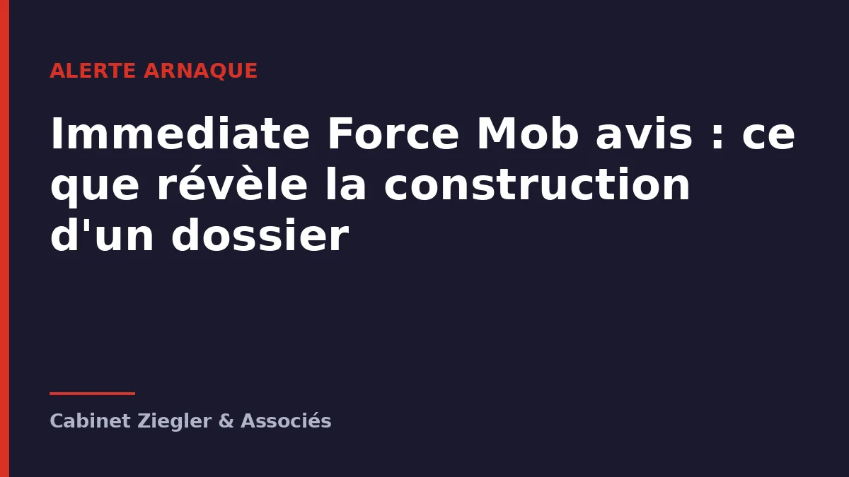 Immediate Force Mob : ce que révèle la construction d’un dossier