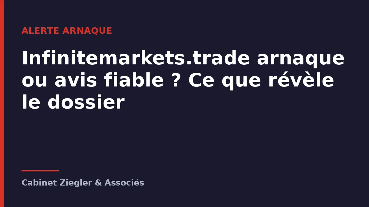 Infinitemarkets.trade arnaque ou avis fiable ? Ce que révèle le dossier