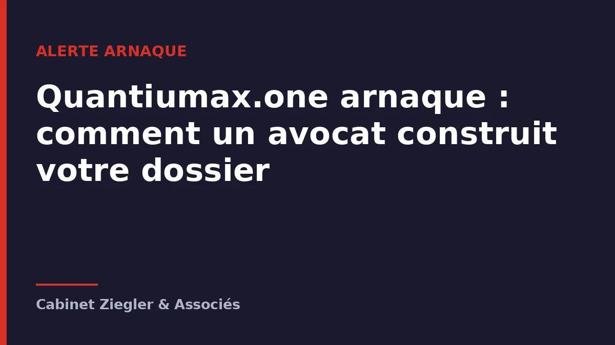 Quantiumax.one arnaque