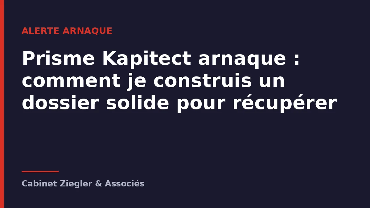 Prisme Kapitect arnaque