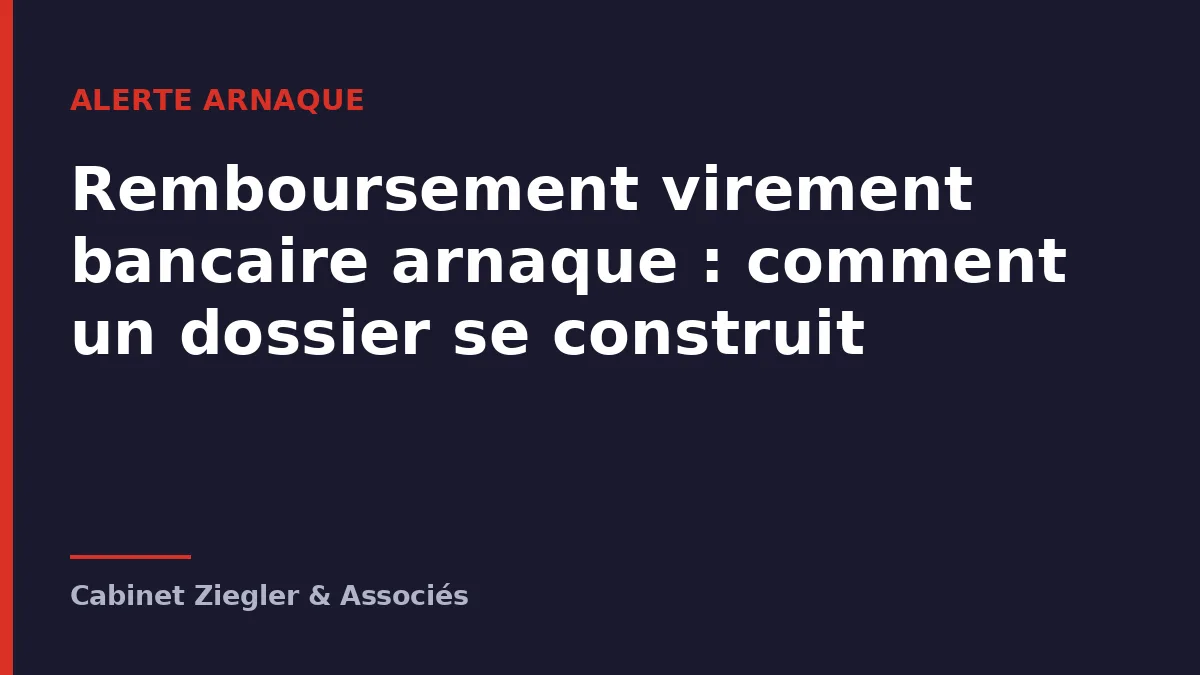 Remboursement virement bancaire arnaque