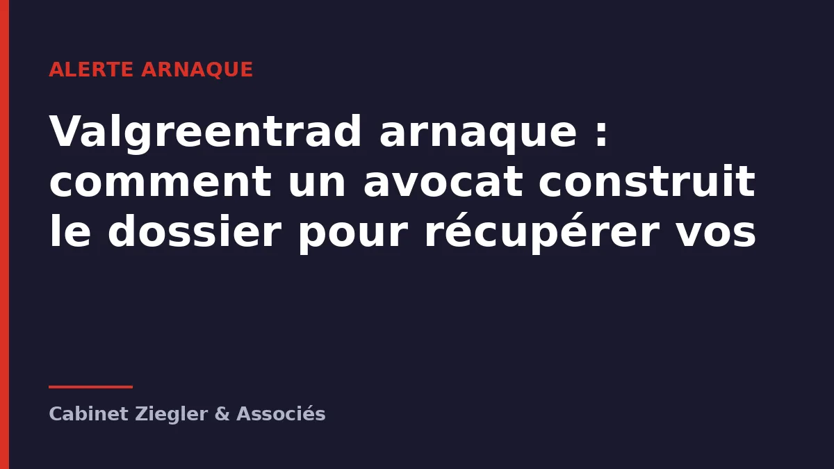Valgreentrad arnaque